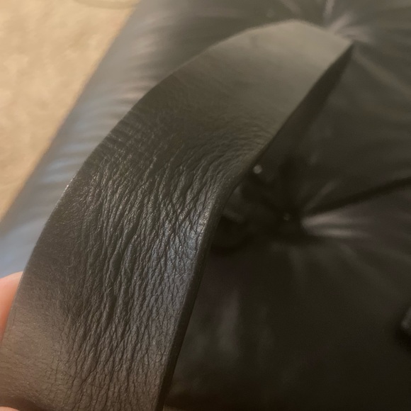 Gucci Leather belt with interlocking G BLACK,BLACK - Picture 9 of 10